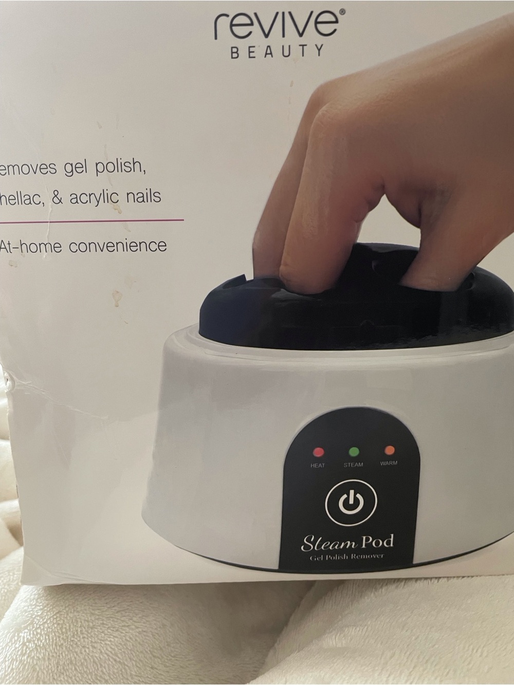 Steam Pod Gel Polish Remover - White/Black